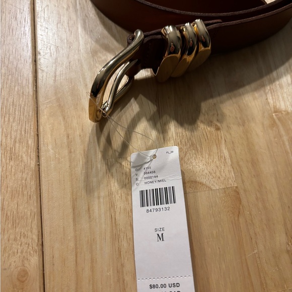 Antropologie Structured Keeper Belt NWOT brown and gold - Picture 8 of 9